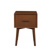 Alpine Furniture Flynn End Table, Acorn - Front Angle