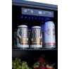 TrueFlame 15" Outdoor Rated Fridge With Stainless Door - Open Temp Control and Lights