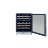 TrueFlame 24" Outdoor Rated Dual Zone Wine Cooler - Front and Opened