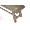 Alpine Furniture Newberry Bench, Weathered Natural - Closeup Top  Angle