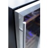 TrueFlame 15" Outdoor Rated Dual Zone Wine Cooler - Handle and Door Edge