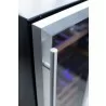 TrueFlame 15" Outdoor Rated Dual Zone Wine Cooler - Handle and Door Edge - TrueFlame 15" Outdoor Rated Dual Zone Wine Cooler - Handle and Door Edge