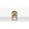 Paris Dining Arm Chair - Cream & Chocolate 3