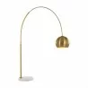 Sunpan Vern Floor Lamp Black / Brass - Front Angle - Sunpan Vern Floor Lamp Black / Brass - Front Angle