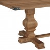 Alpine Furniture Manchester Dining Table in Natural - Base Angle