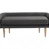 Sunpan Sammy Bench Grey Sky - Front Angle