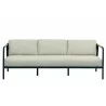 Alfresco Home Elle Belt Deep Seating 79" Sofa w/ Teak Arm Rests | Cushions Inclusive - Front Angle - Alfresco Home Elle Belt Deep Seating 79" Sofa w/ Teak Arm Rests | Cushions Inclusive - Front Angle