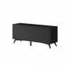 Alpine Furniture Flynn Large TV Console, Black - Back Side Angle