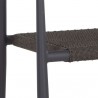Sunpan Kona Stackable Dining Armchair Dark Grey - Set of Two - Base Angle