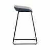 Sunpan Skylar Barstool - Polo Club Stone / Dillon Thunder - Side Angle - Sunpan Skylar Barstool - Polo Club Stone / Dillon Thunder - Side Angle
