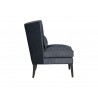 Sunpan Kenzo Lounge Chair Fuego Navy-Abbington Navy - Side Angle