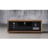 Furnitech 70" Contemporary TV Stand - Warm Walnut - Front Angle