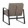 Sunpan Sterling Lounge Chair Missouri Stone Leather - Back Side Angle