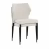 Sunpan James Stackable Dining Chair in City Beige - Set of Two - Front Side Angle - Sunpan James Stackable Dining Chair in City Beige - Set of Two - Front Side Angle