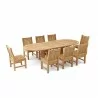 Anderson Teak Sahara 9-Piece Dining Chair and Oval Double Extension Outdoor Dining Set 4 - Anderson Teak Sahara 9-Piece Dining Chair and Oval Double Extension Outdoor Dining Set 4