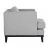 Sunpan Kaius Armchair in Limelight Silver - Side Angle