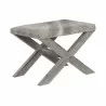 Sunpan Theodora Stool Grey - Front Side Angle - Sunpan Theodora Stool Grey - Front Side Angle