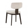 Sunpan Ricket Dining Chair Dark Brown - Dove Cream - Back Side Angle