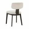 Sunpan Ricket Dining Chair Dark Brown - Dove Cream - Back Side Angle - Sunpan Ricket Dining Chair Dark Brown - Dove Cream - Back Side Angle
