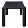 Moe's Home Collection Post Dining Table in Oak Black - Side Angle