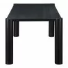 Moe's Home Collection Post Dining Table in Oak Black - Side Angle - Moe's Home Collection Post Dining Table in Oak Black - Side Angle