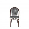 Paris Dining Side Chair - Black and White - Front