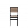 Napa Dining Side Chair - Black & Gray Seat and Back - Front