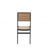 Napa Dining Side Chair - Black & Teak Seat and Back - Front