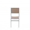 Napa Dining Side Chair - Silver & Gray Seat and Back - Front