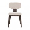 Sunpan Ricket Dining Chair Dark Brown - Dove Cream - Front Angle