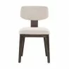Sunpan Ricket Dining Chair Dark Brown - Dove Cream - Front Angle - Sunpan Ricket Dining Chair Dark Brown - Dove Cream - Front Angle