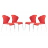 Zuo Modern Oulu Dining Chair in Tangerine - Set of 4
