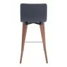 Jericho Counter Stool in Gray - Back - Jericho Counter Stool in Gray - Back