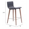 Jericho Counter Stool in Gray - With Dimensions