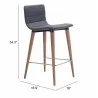 Jericho Counter Stool in Gray - With Dimensions - Jericho Counter Stool in Gray - With Dimensions