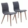 Zuo Modern Jericho Dining Chair in Gray - Set of 2 - Zuo Modern Jericho Dining Chair in Gray - Set of 2