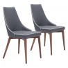 Zuo Modern Moor Dining Chair in Dark Gray - Set of 2
