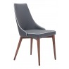 Zuo Modern Moor Dining Chair in Dark Gray - Angled