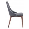 Zuo Modern Moor Dining Chair in Dark Gray - Side