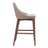 Zuo Modern Moor Counter Stool in Beige - Side
