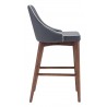 Zuo Modern Moor Counter Stool in Dark Gray - Side