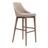 Zuo Modern Moor Barstool in Beige - Side Angled - Zuo Modern Moor Barstool in Beige - Side Angled