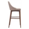 Zuo Modern Moor Barstool in Beige - Side