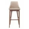 Zuo Modern Moor Barstool in Beige - Front - Zuo Modern Moor Barstool in Beige - Front