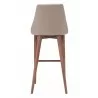 Zuo Modern Moor Barstool in Beige - Back View - Zuo Modern Moor Barstool in Beige - Back View
