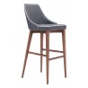 Zuo Modern Moor Barstool in Dark Gray - Angled