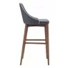 Zuo Modern Moor Barstool in Dark Gray - Side - Zuo Modern Moor Barstool in Dark Gray - Side