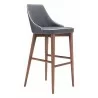 Zuo Modern Moor Barstool in Dark Gray - Angled View - Zuo Modern Moor Barstool in Dark Gray - Angled View