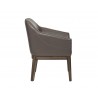 Dorian Dining Armchair - Dove Grey - Side Angle