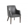 Sunpan Calabria Dining Armchair - Ash Grey - Angled View